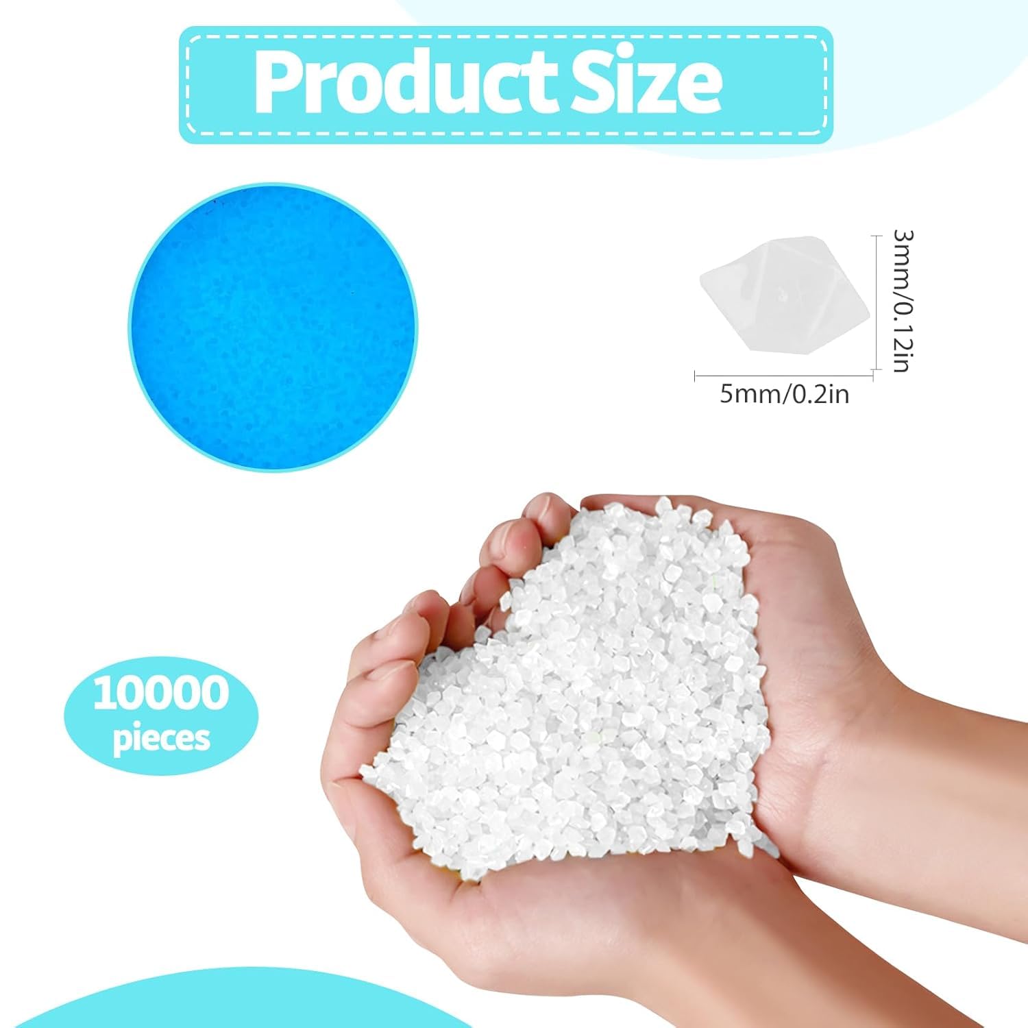10 000 piedras luminosas blancas de 3 a 5 mm para decoración de jardín. Guijarros que brillan en la oscuridad. - 2