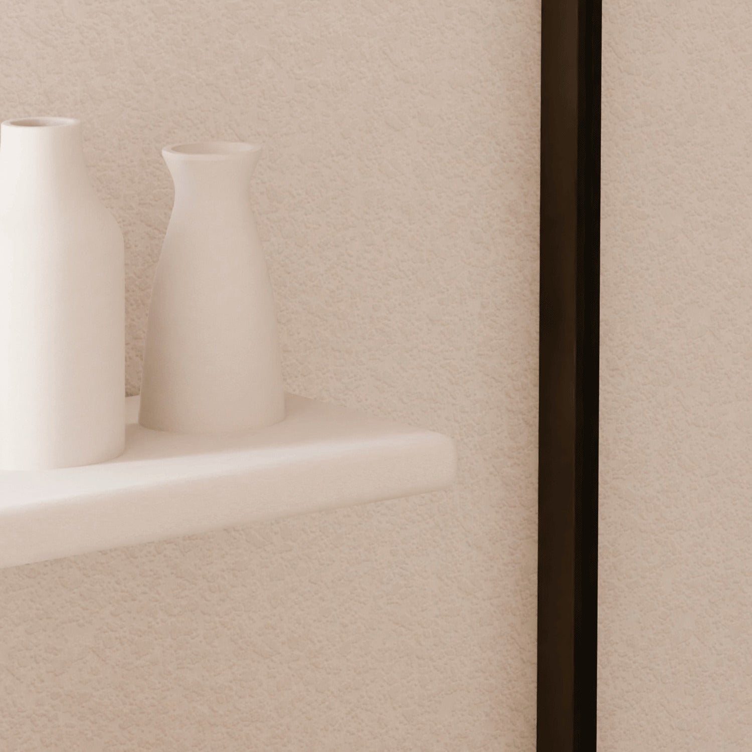 Mampara de ducha frontal corredera + fijo, con perfil inferior, Vidrio de seguridad 6mm antical, 133,5 a 138 cm x 195cm alto, REVERSIBLE, Negro - 6