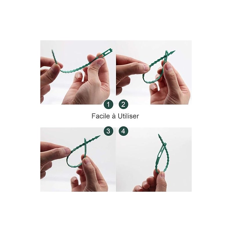 80 szt. palików do pomidorów, regulowanych podpórek do roślin i opasek kablowych, plastikowych opasek do ogrodnictwa DIY