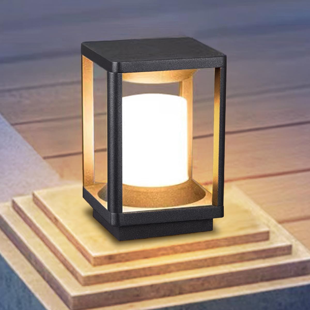 Zewnętrzna lampa podłogowa wodoodporne oświetlenie ogrodowe oprawka odpowiednia do ogrodu podjazdu trawnika czarna F klasa energetyczna F