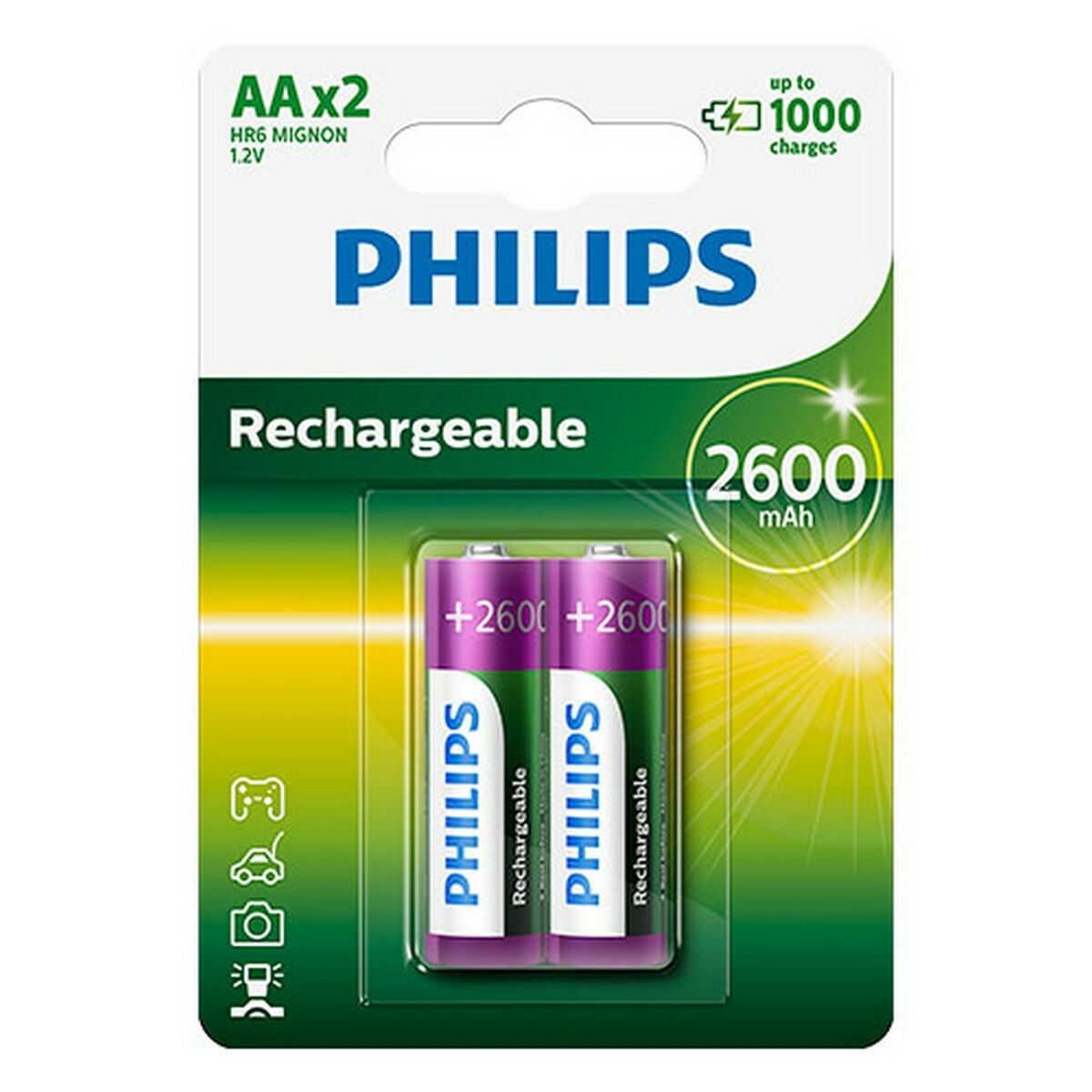 BATERIA R6 NI-MH 2.600MAH BLISTER X2 PHI