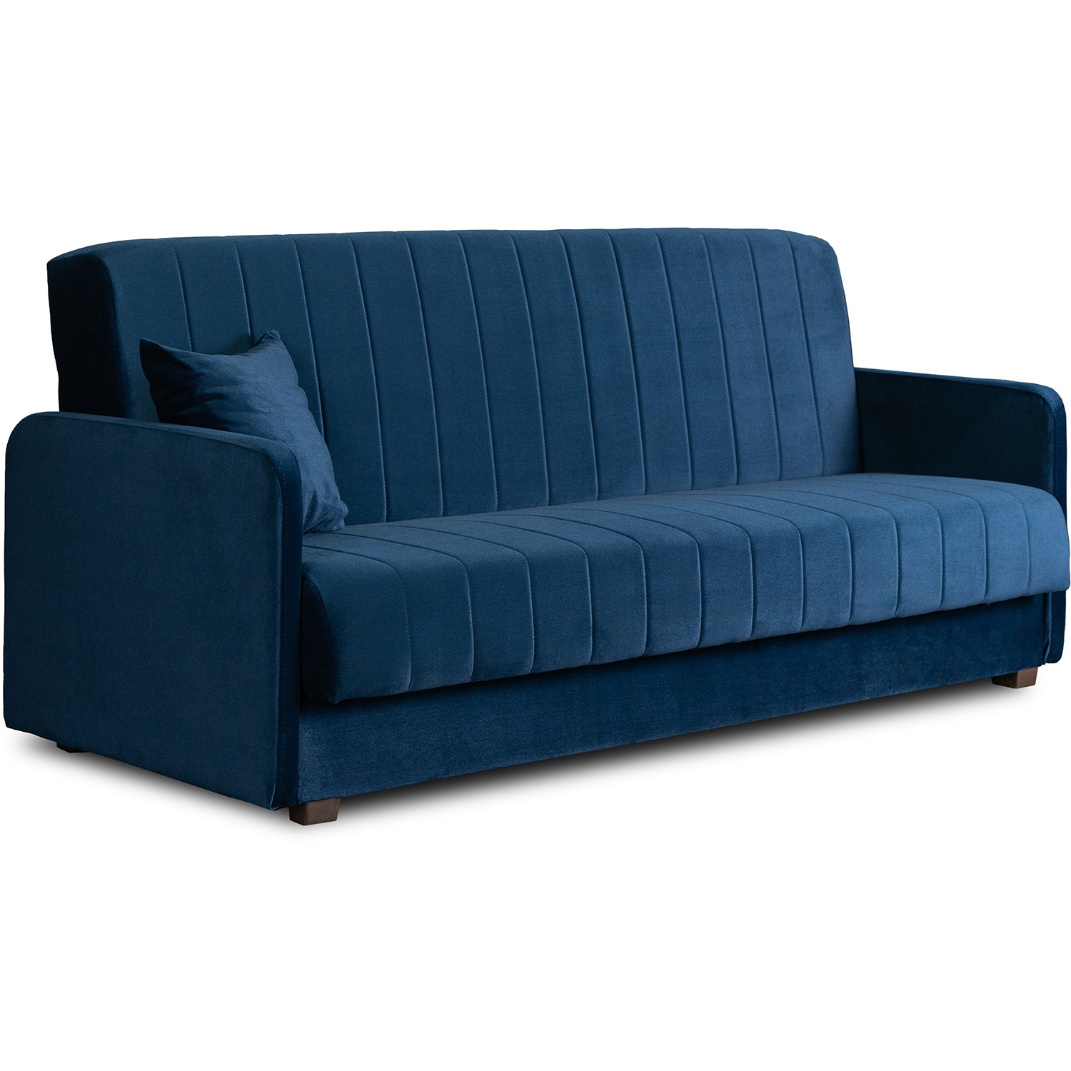 Wersalka Sofa Kanapa Rozkładana z Funkcją Spania Welurowa Granatowa PORTO