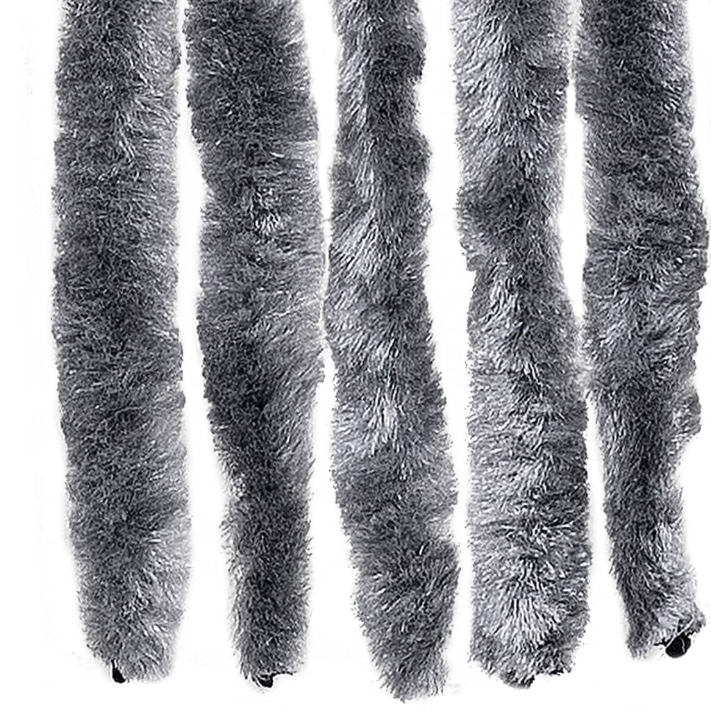 Rideau moustiquaire en chenille argentée 56x185cm - COMFORTXL - 5