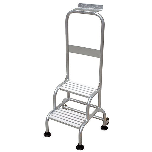 Marchepied 2 marches - Hauteur de travail max. 2.42m - Largeur 0.42m - RG-2PL