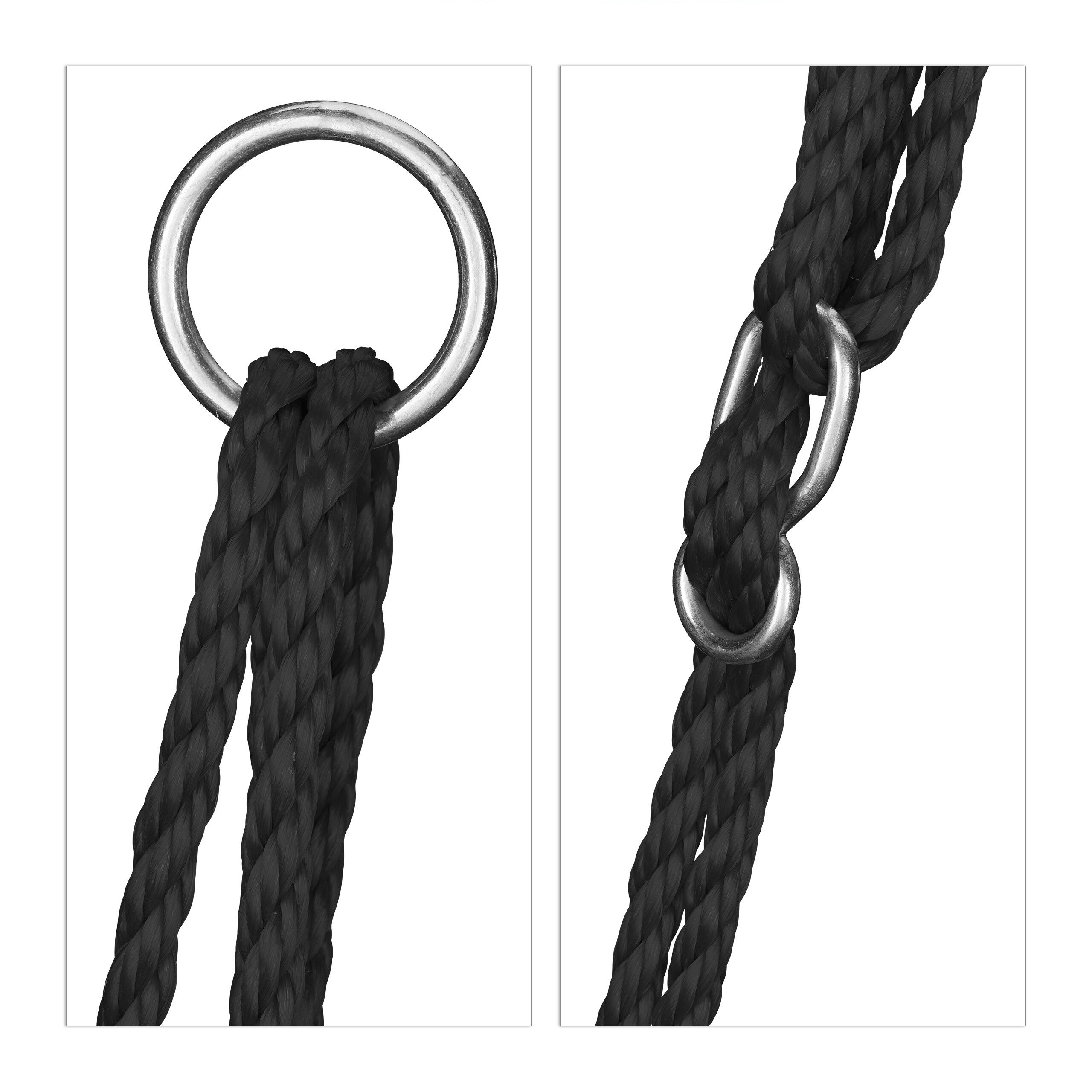 Balançoire nid d’oiseau, enfants et adultes, charge maximum 100 kg, réglable, 76x103 cm, jardin, rouge, Relaxdays - 6