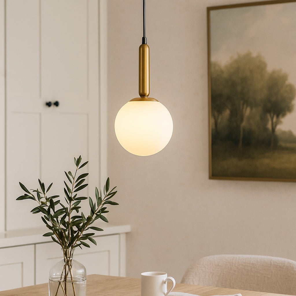 Lampa wisząca żyrandol Bali E27 100 cm IP20 złota klosz prosty MasterLED - 4