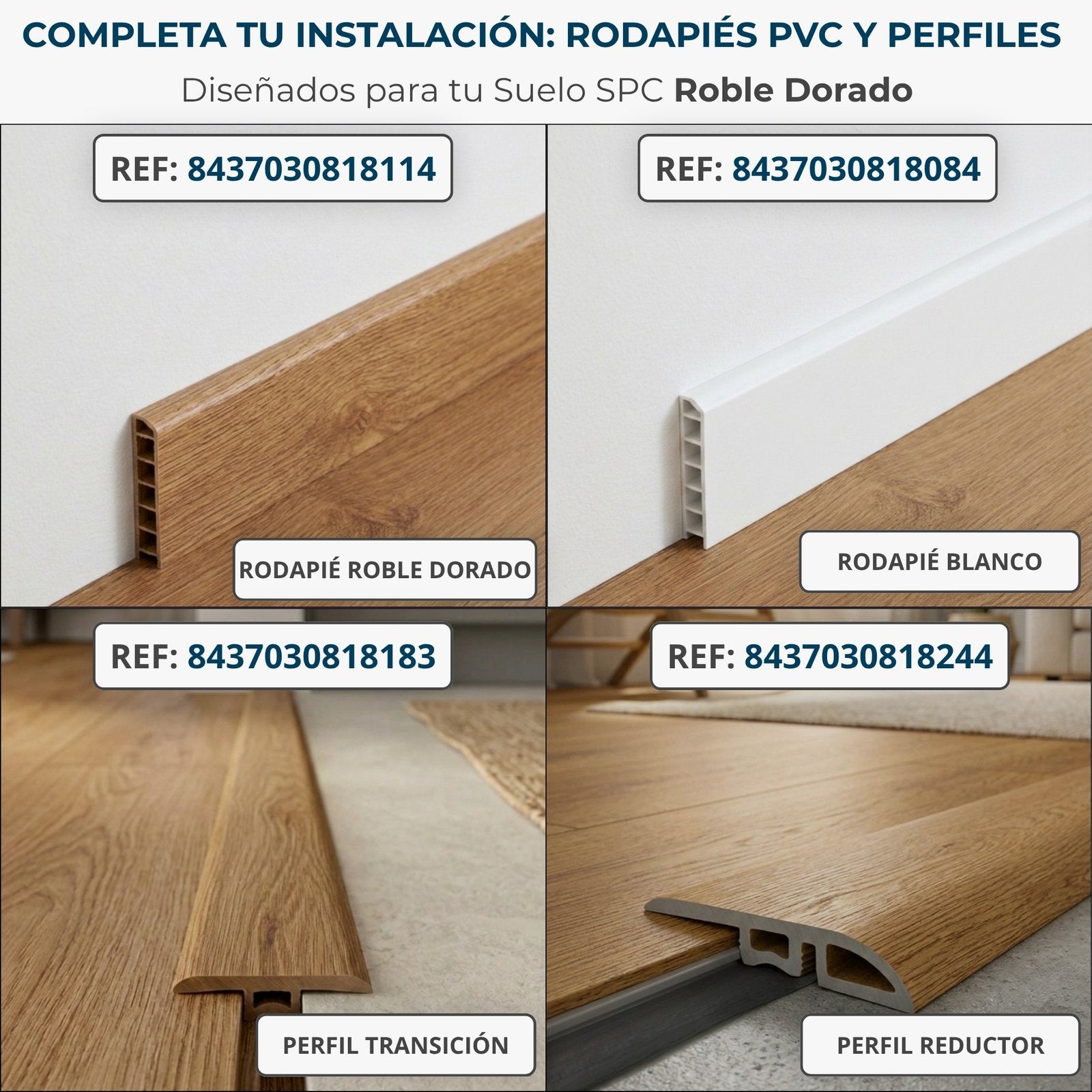 Suelo vinílico SPC clic Extrem 5 mm efecto madera Roble Dorado ISOVEX (2,21 m²) - 9