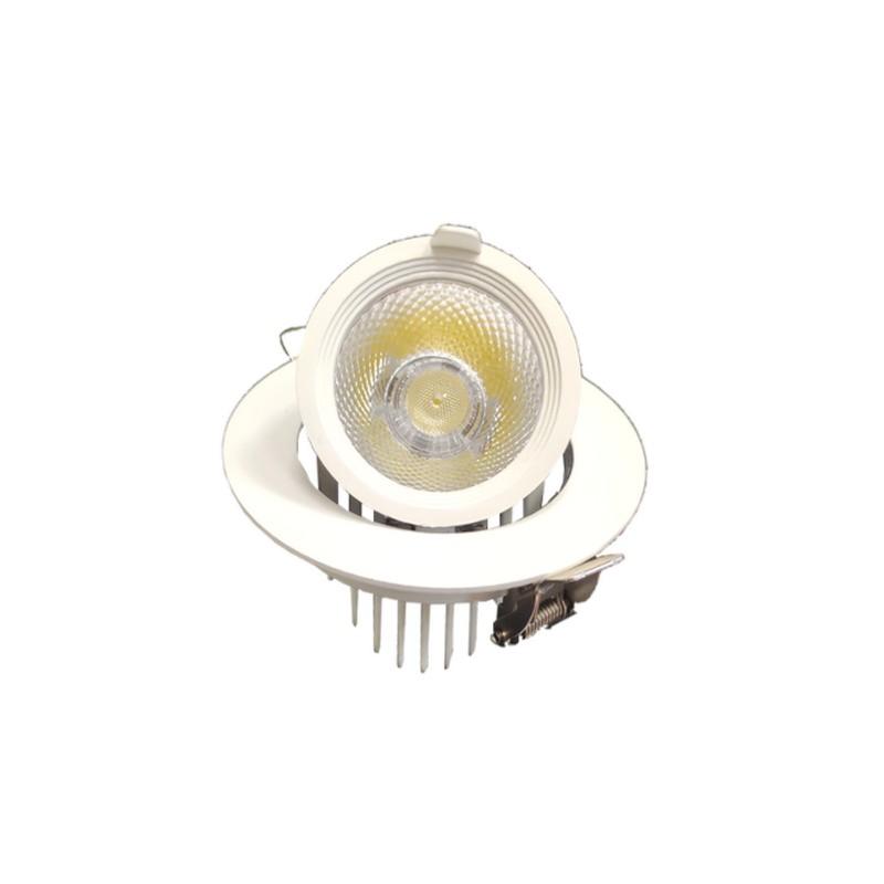 Spot LED Rond Encastrable Orientable BLANC 12W - Blanc Chaud 2300K - 3500K - SILAMP - 4