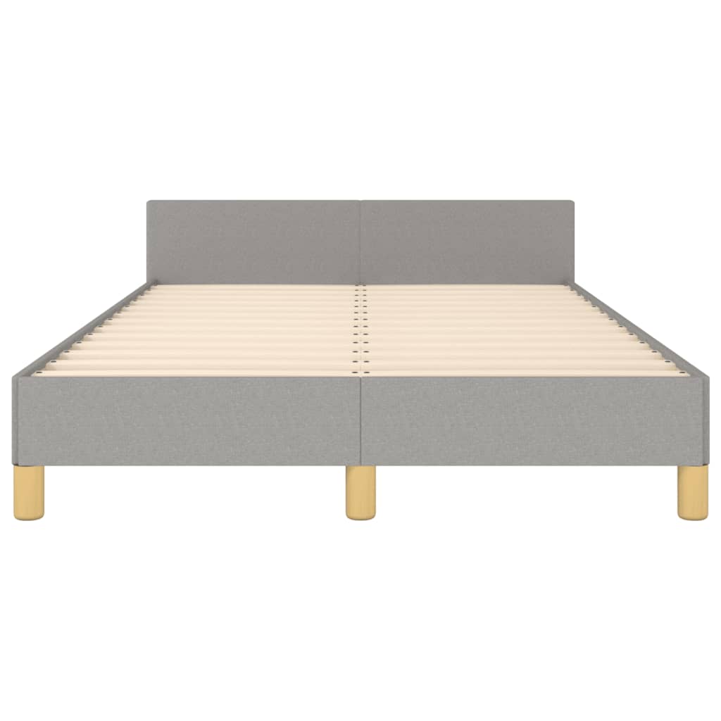 Cadre de lit sans matelas gris clair 120 x 200 cm tissu - 6