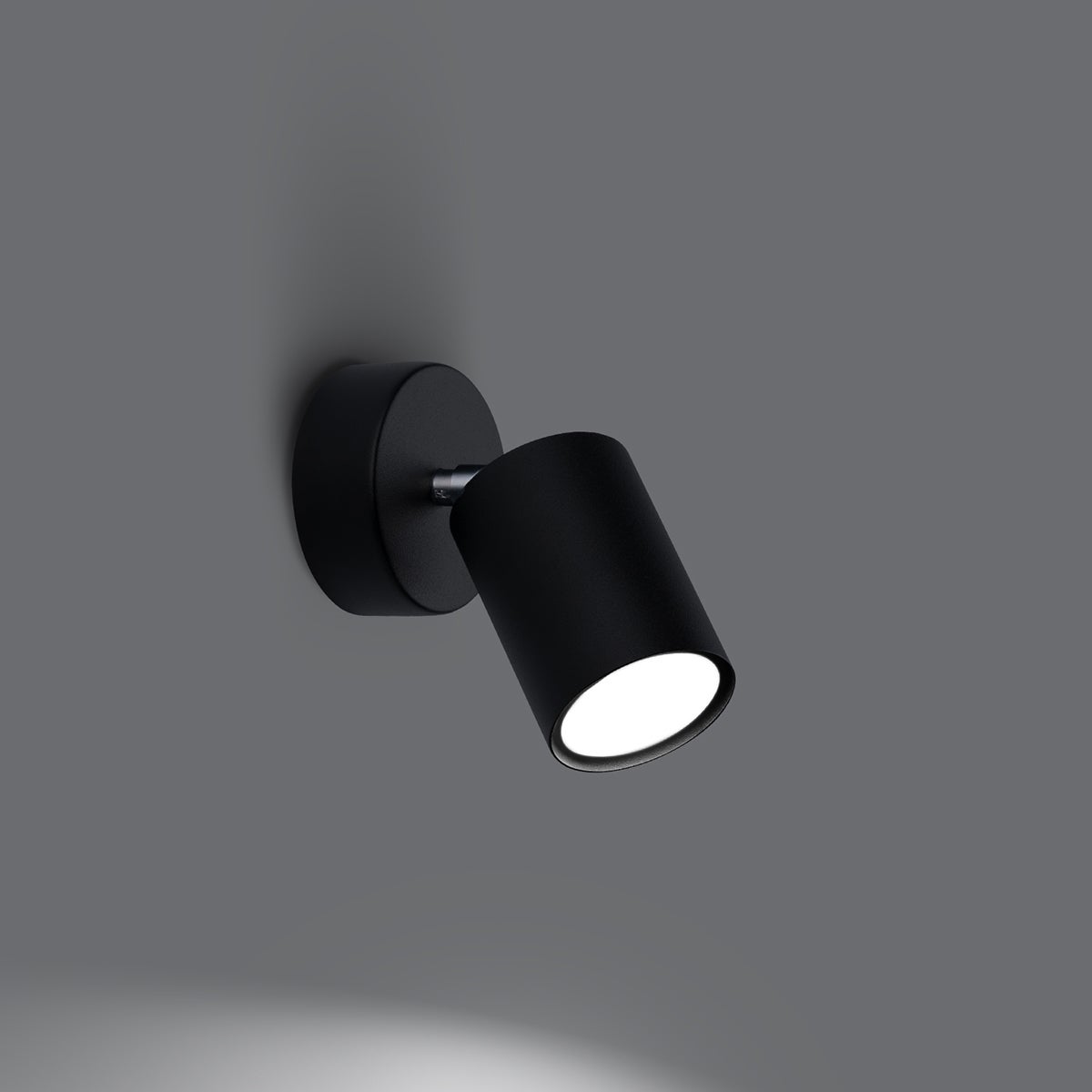 Kinkiet TORIM 1 czarny LED 3000K - 8x8x18.5cm Sollux