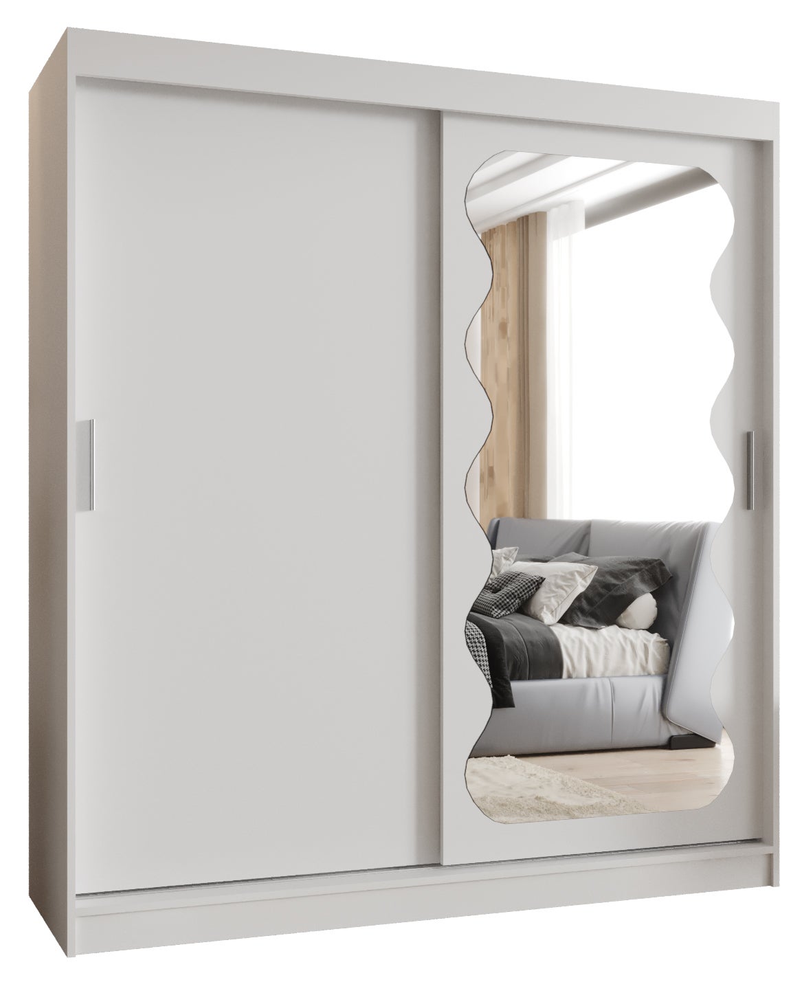 Szafa przesuwna garderoba SPOTI 180 x 62 x 200 cm Biały - Abiks Meble