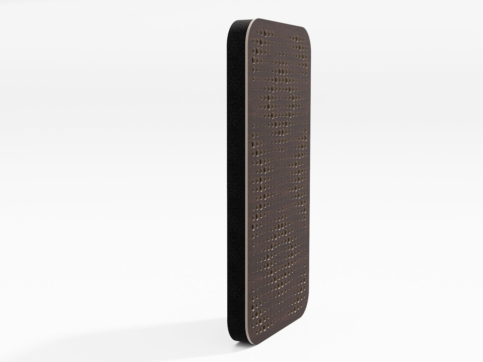 Lot de 4 Panneaux acoustiques ELYSIUM-18 étroits insonorisants 23x46x3 cm - 0,42 m² surf.totale -MDF perforé laminé et mousse acoustique -Wengé - 3