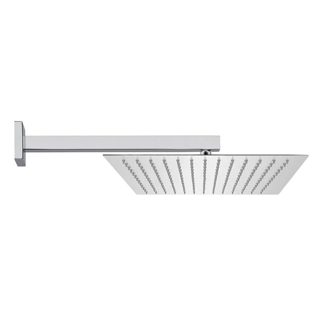 Soffione doccia Pioggia e Cascata 20 x 15 cm in inox argento , cromato | Leroy Merlin
