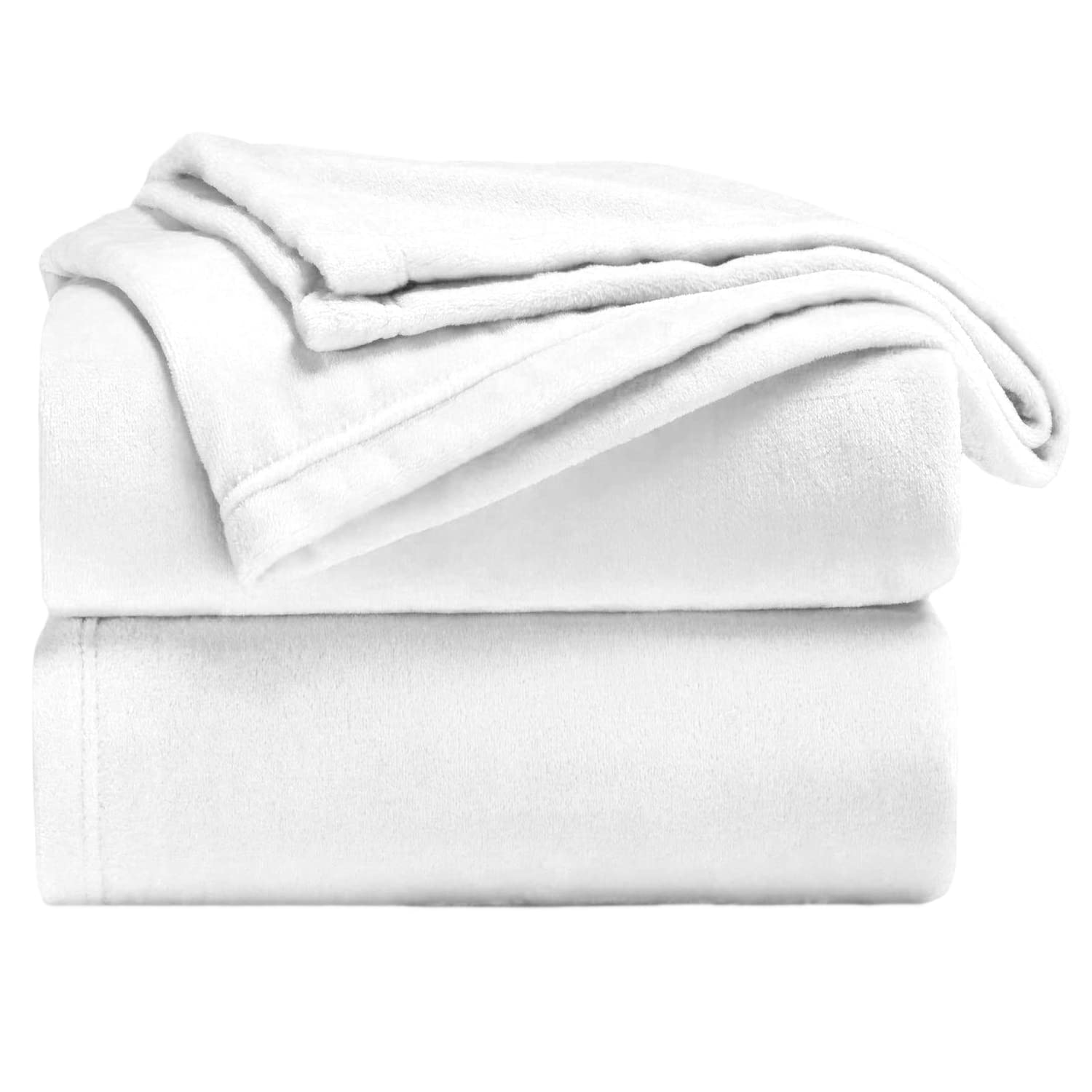 Tienda eurasia - manta de terciopelo para sofá, 100% microfibra poliéster, blanco, 220x240 cm