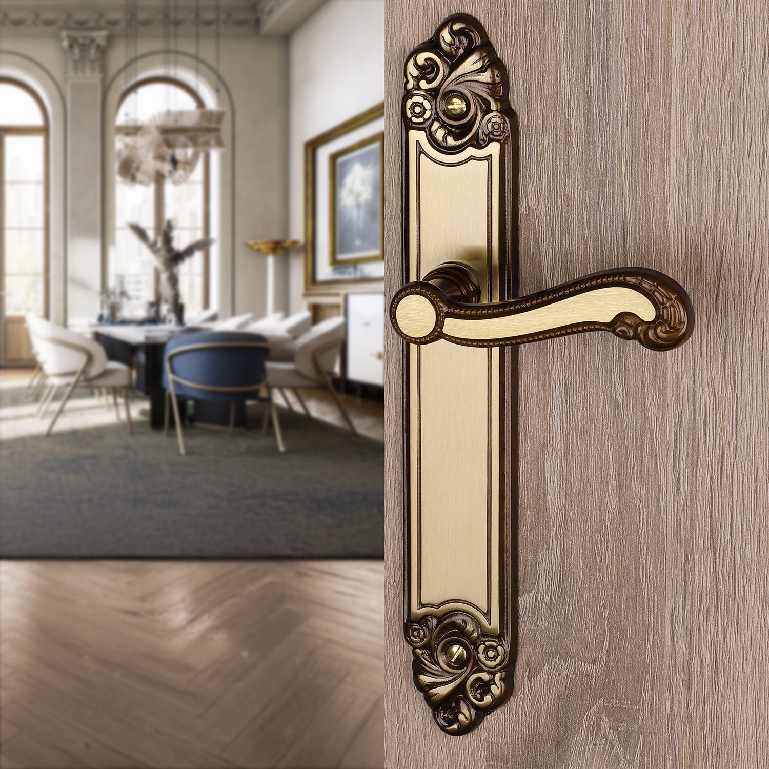 Mophorn Poignée De Porte De Passage , Lot De 5, Levier Noir Mat, Poignée Réversible Non