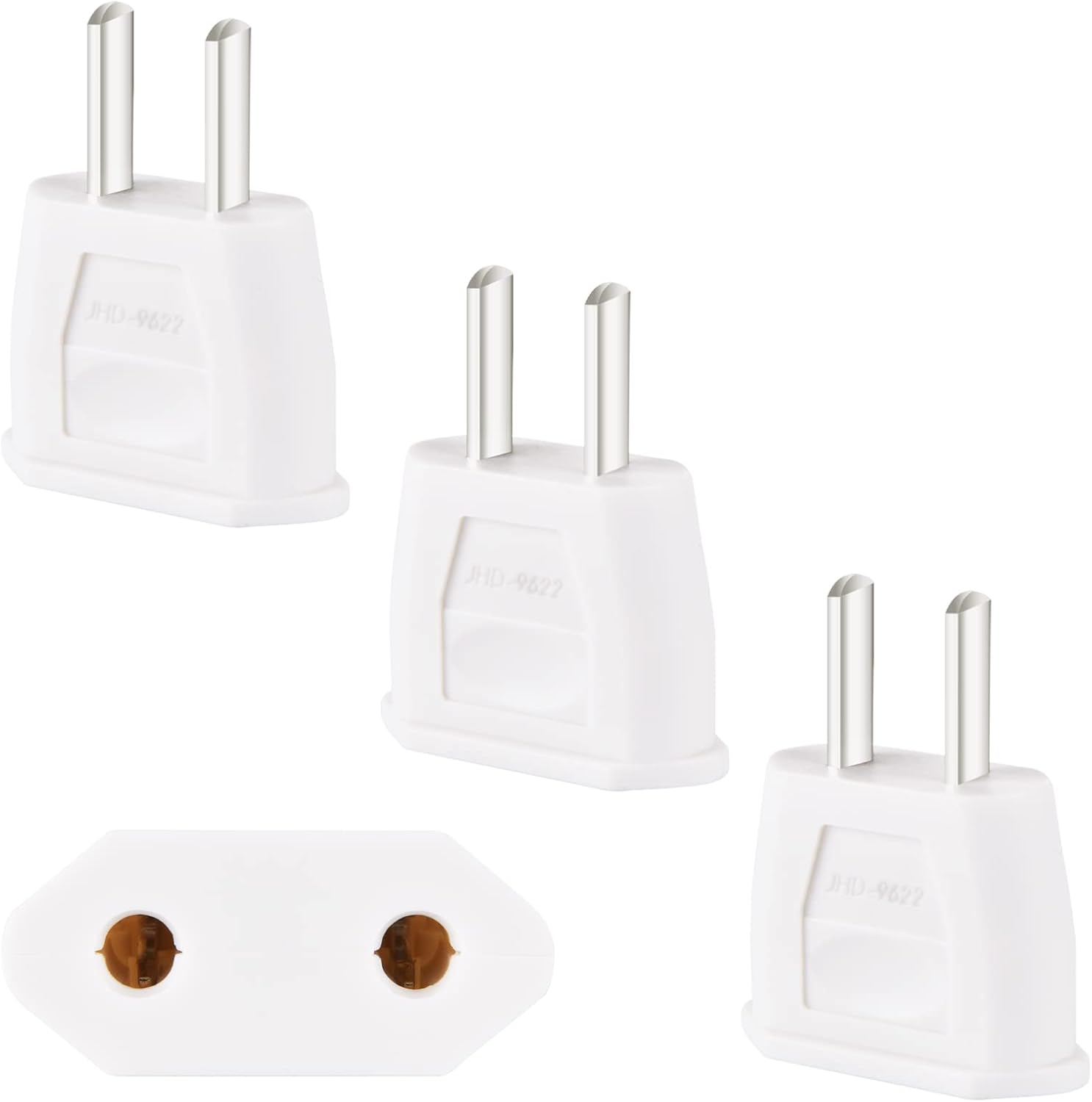 Adapter wtyczki USA, Adapter Podróżny 3 X Adapter wtyczki Japonia, Adapter wtyczki Francja do USA, Japonia Adapter Europa, Kanada, Meksyk (Biały)