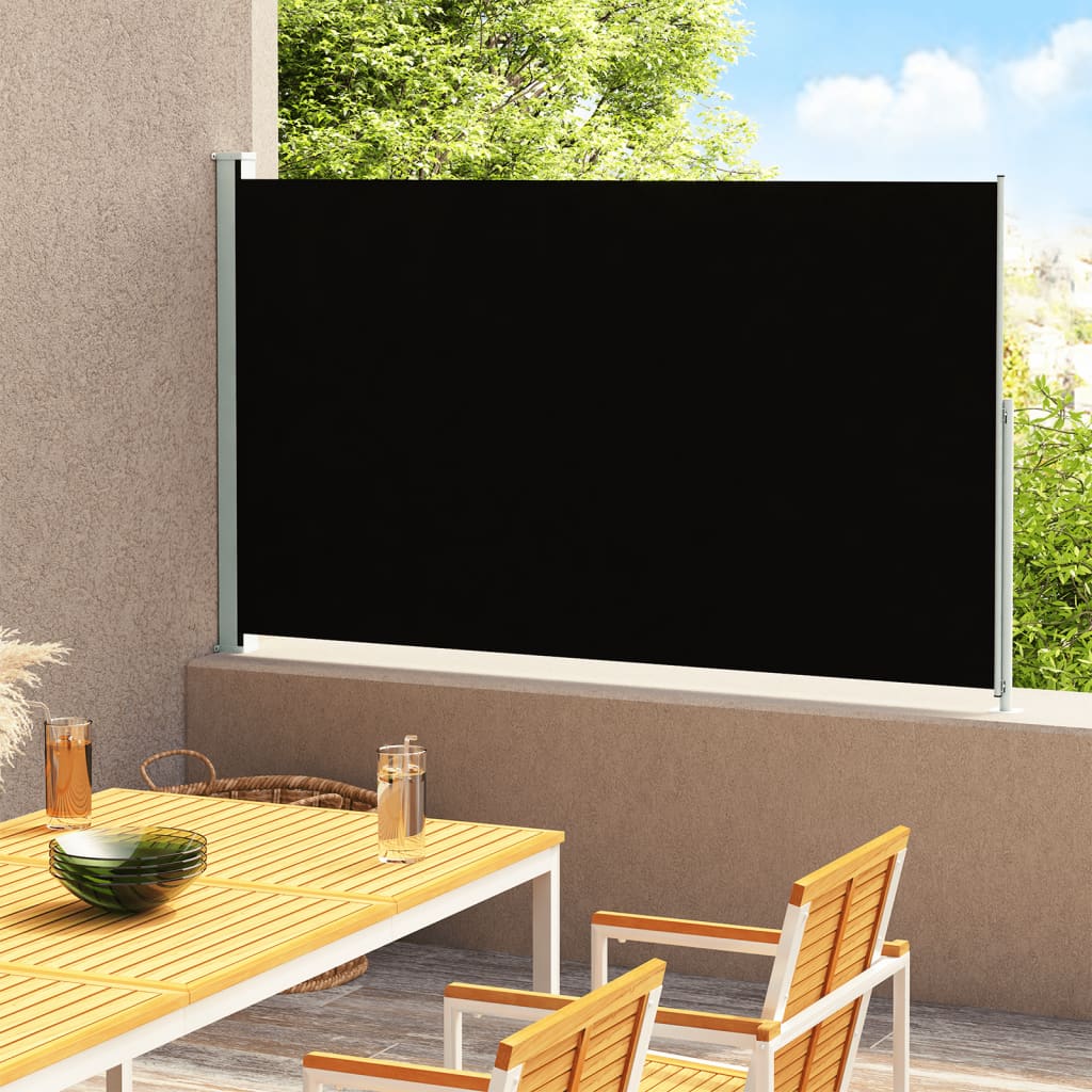 Toldo lateral | toldo parasol retráctil para patio negro 200x300 cm cfw94797