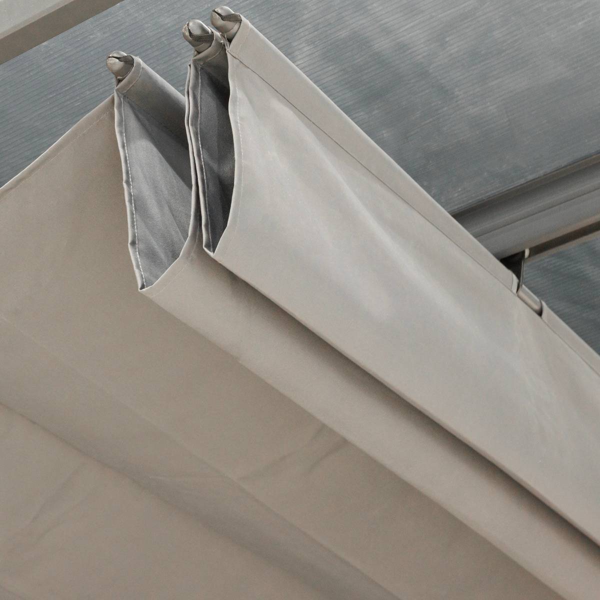 Hespéride - Sombrilla recta redonda Soya gris pizarra - 27 m | Leroy Merlin