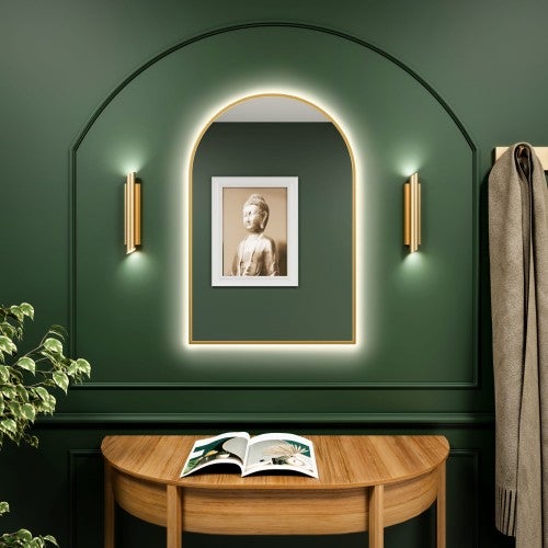 Lustro Tiny Border Pastille Cut 100x50 ramka złota barwa światła neutralna