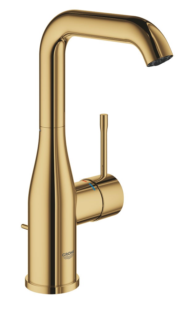 Grohe Essence single-lever basin mixer, L-size, swivelling, 127mm projection, with drain set, 24174GL1