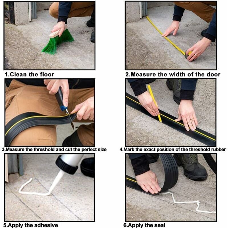 Guarnizione Porta Garage 3m - Gomma EPDM, Autoadesiva O Con Chiodi, Isolante E Antispiffero - Foto 6
