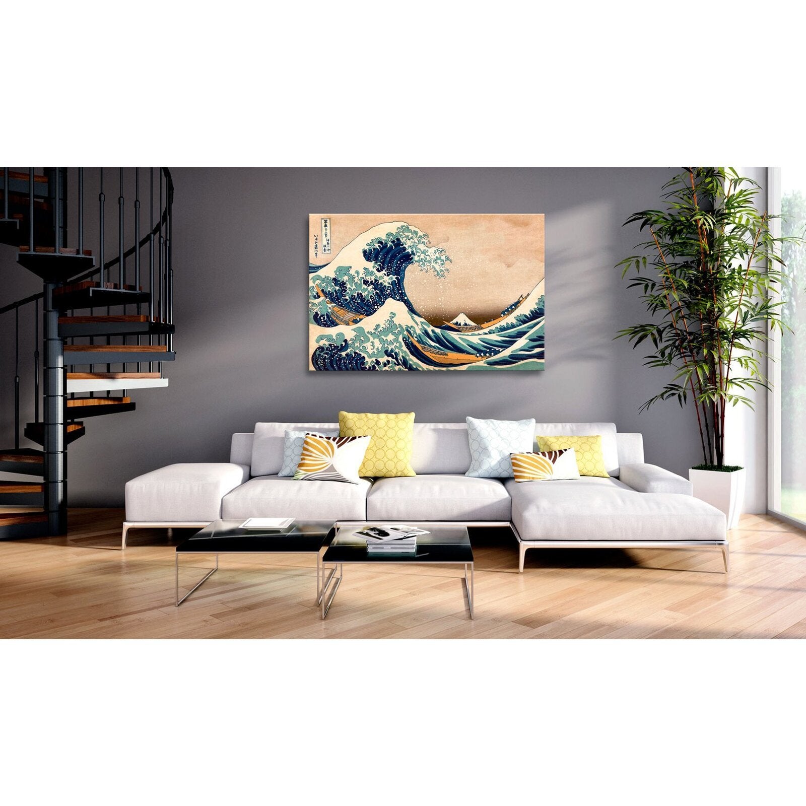 Tableau la grande vague au large de kanagawa - 120 x 80 cm - 2