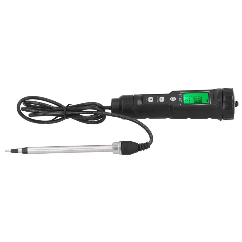 Soil EC Temperature Tester with Backlight Portable Conductivity Meter ...