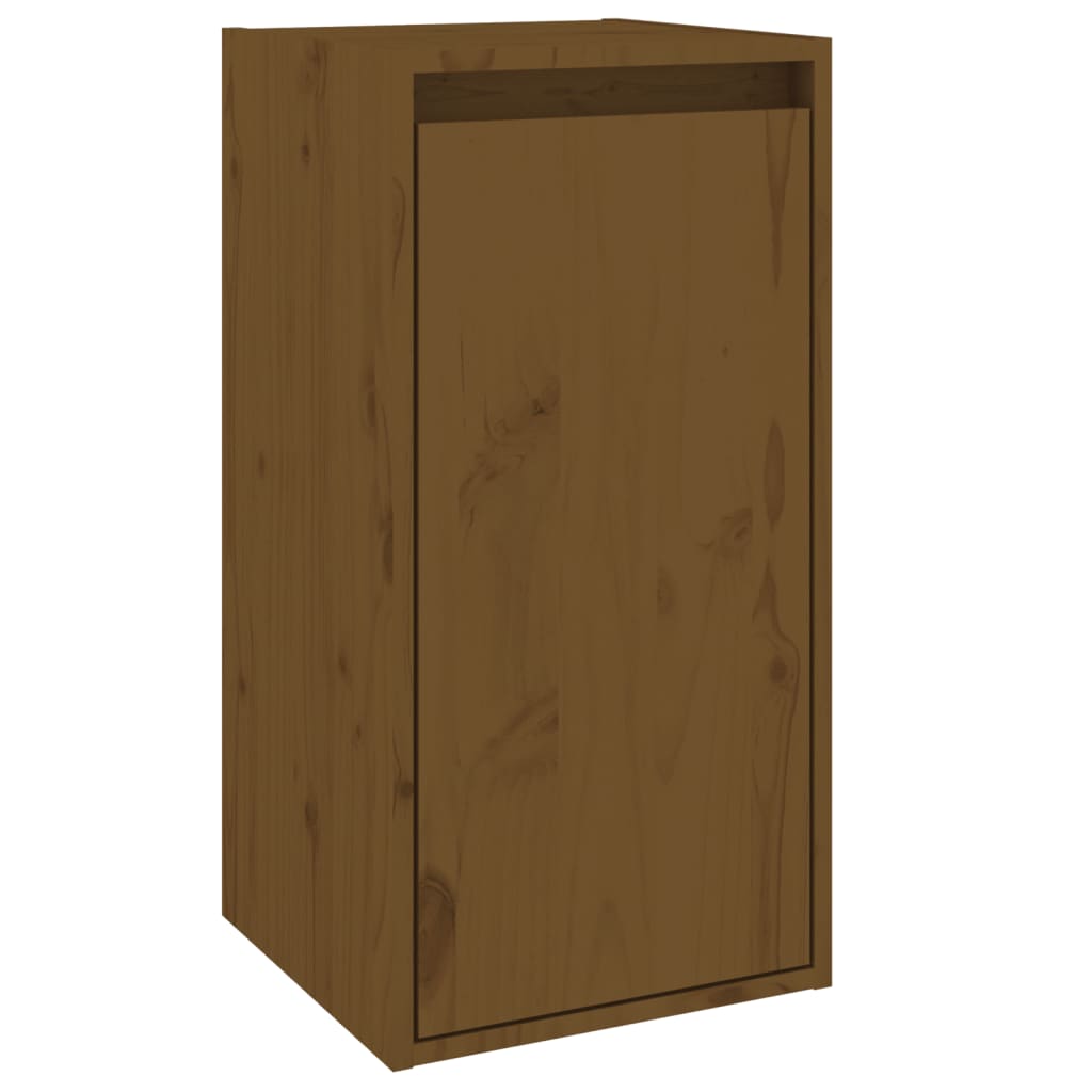 Maison Exclusive - Armario de pared madera maciza de pino marrón miel 30x30x60 cm - 2