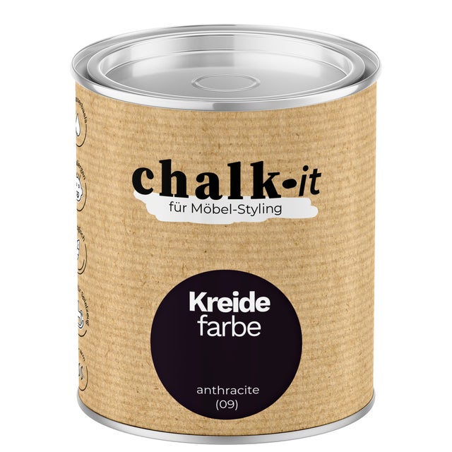 Peinture à la craie CHALK-IT (09) Anthracite 0,125L