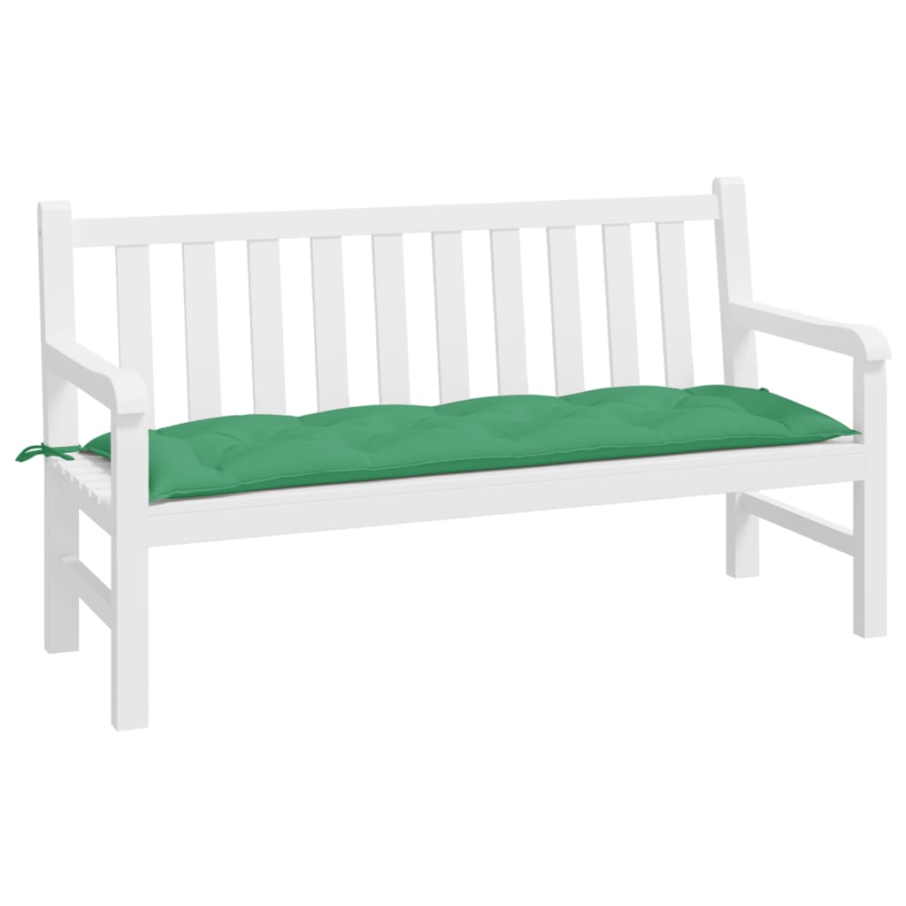 Coussin de banc de jardin vert 150x50x7 cm tissu oxford - 3