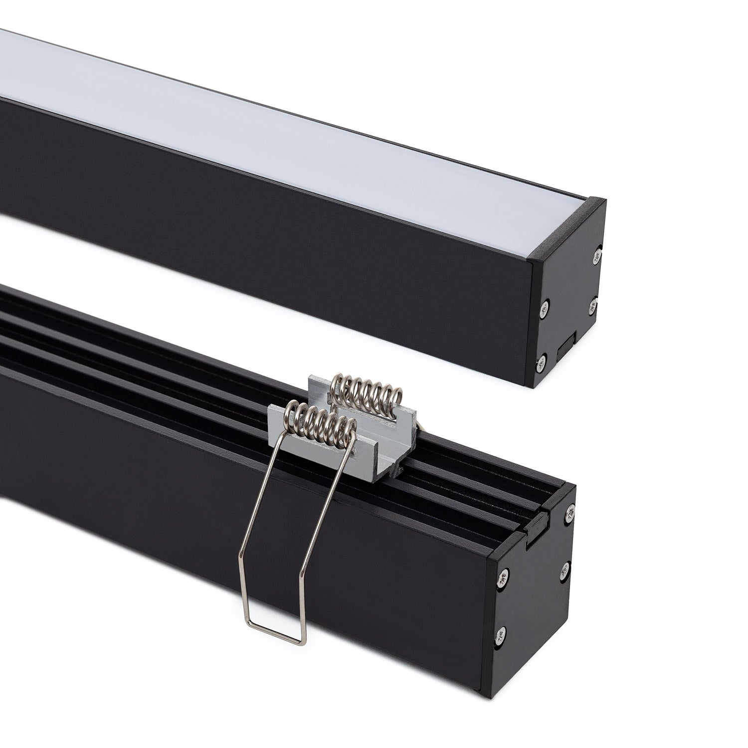 Profilé Aluminium En Saillie Pour Rubans LED Jusqu'à 13 Mm Avec Capot Continu Blanc 10 M Blanc Translucide 95939309