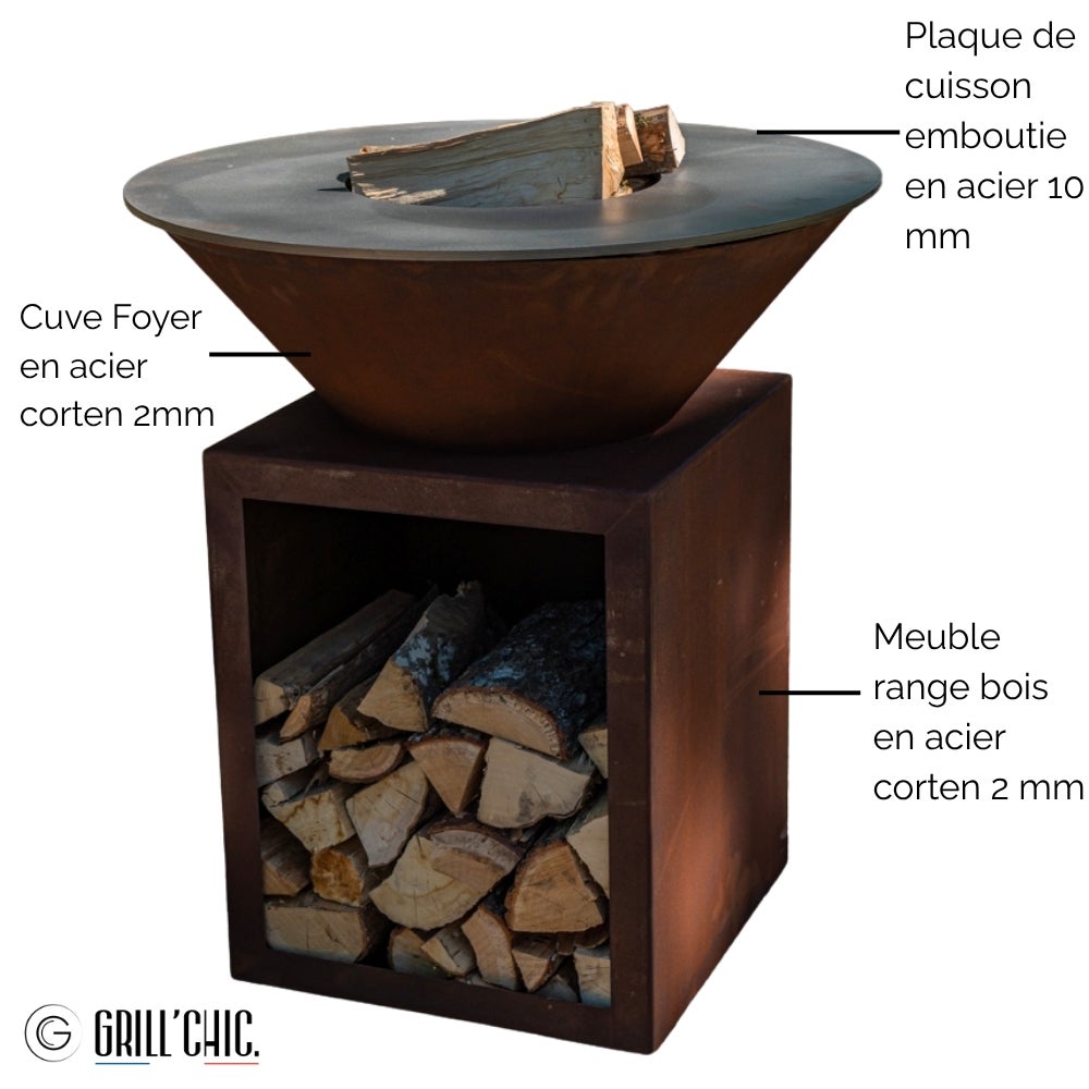 Brasero Classique Corten 103 Simple Cuve - 3