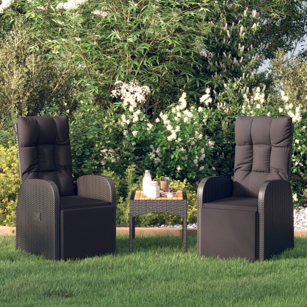 Chaises de Terrasse Extérieures Chaise de Jardin sans Accoudoirs avec Siège et Dossier Respirants Cadre en Aluminium Robuste Noir