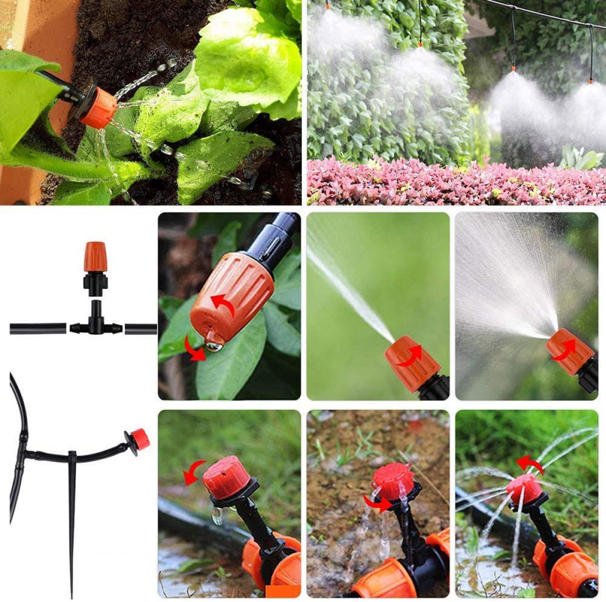 Système D'irrigation,149 Pcs Micro Irrigation Goutte à Goutte Kit Arrosage Automatique,Systeme Arrosage Aoutte A Goutte Irrigation De Jardin-20M - 6