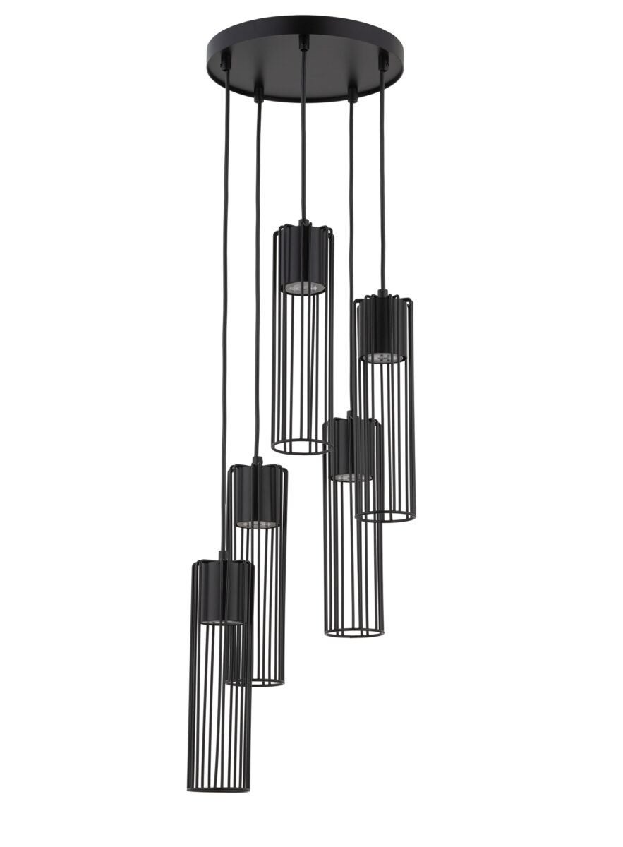 Lampa wisząca Fobia czarna 5xGU10x25W dekoracyjna wym: 100 x 25 x 25 cm metal SIGMA