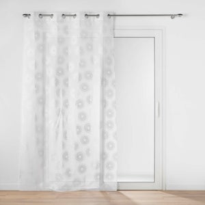 Voilage a oeillets 140 x 240 cm voile sablé imprimé metallisé Flessia