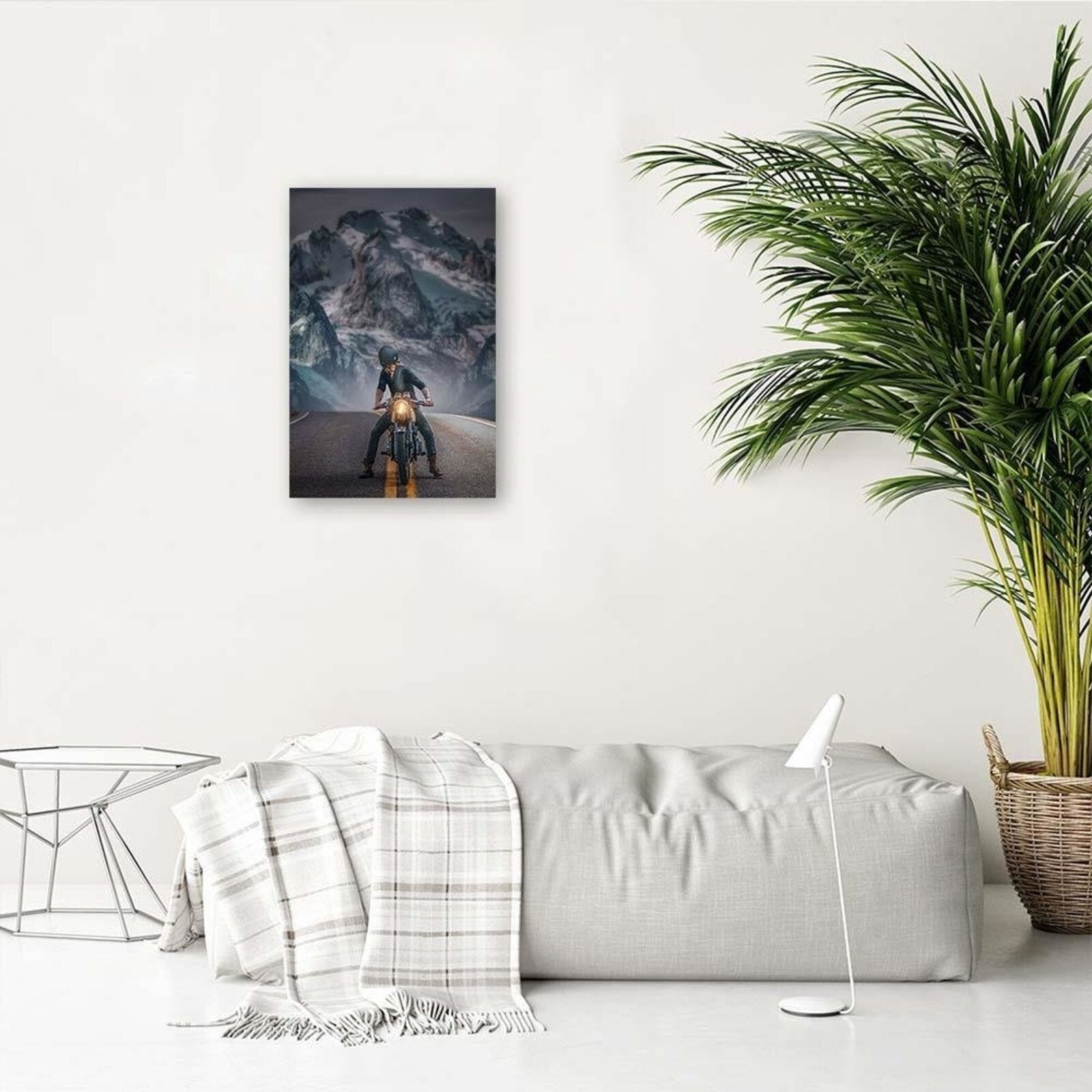 Tableau motard sur la route - 70 x 100 cm - 3