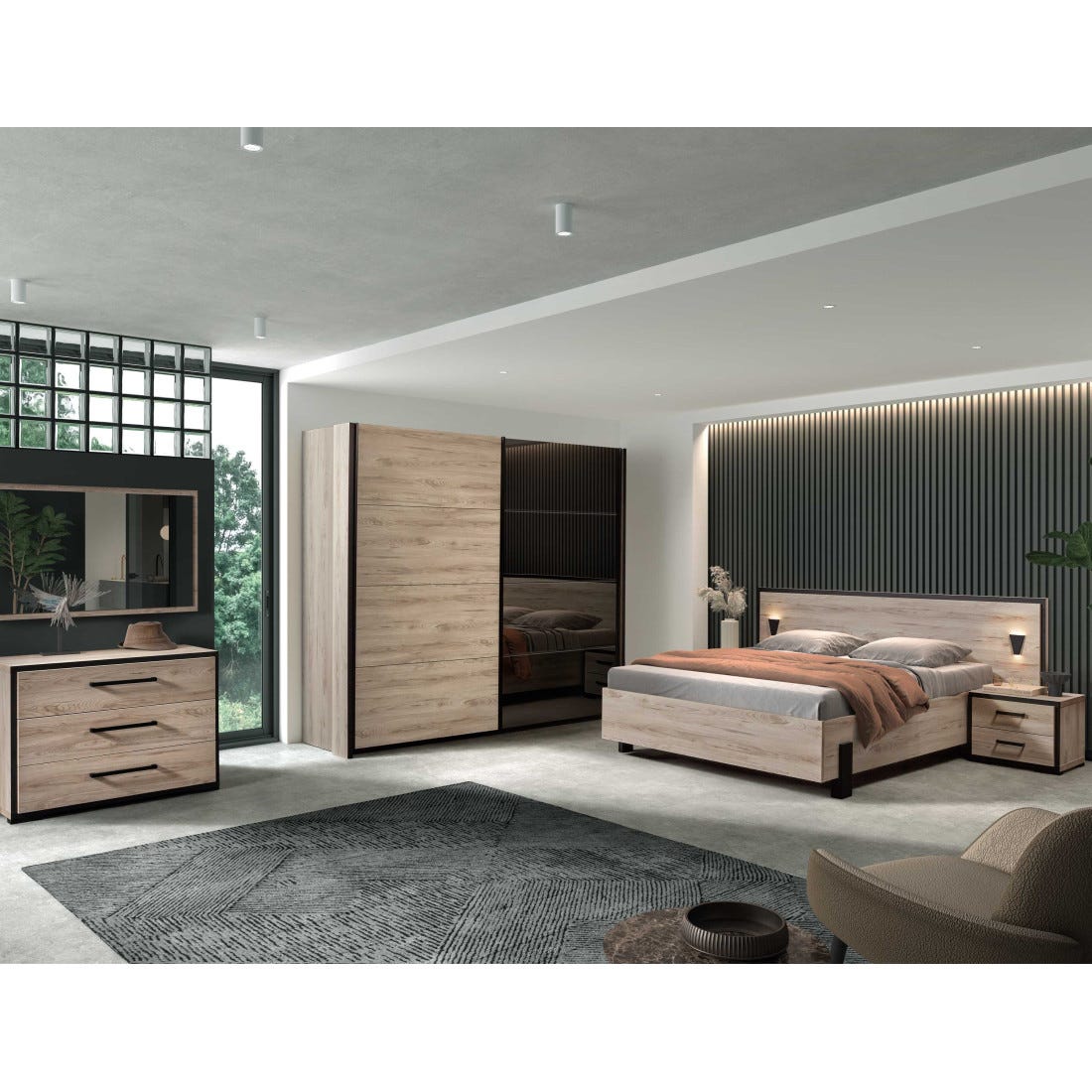 Chambre adulte complète contemporaine DESIR Chambre adulte complète contemporaine DESIR