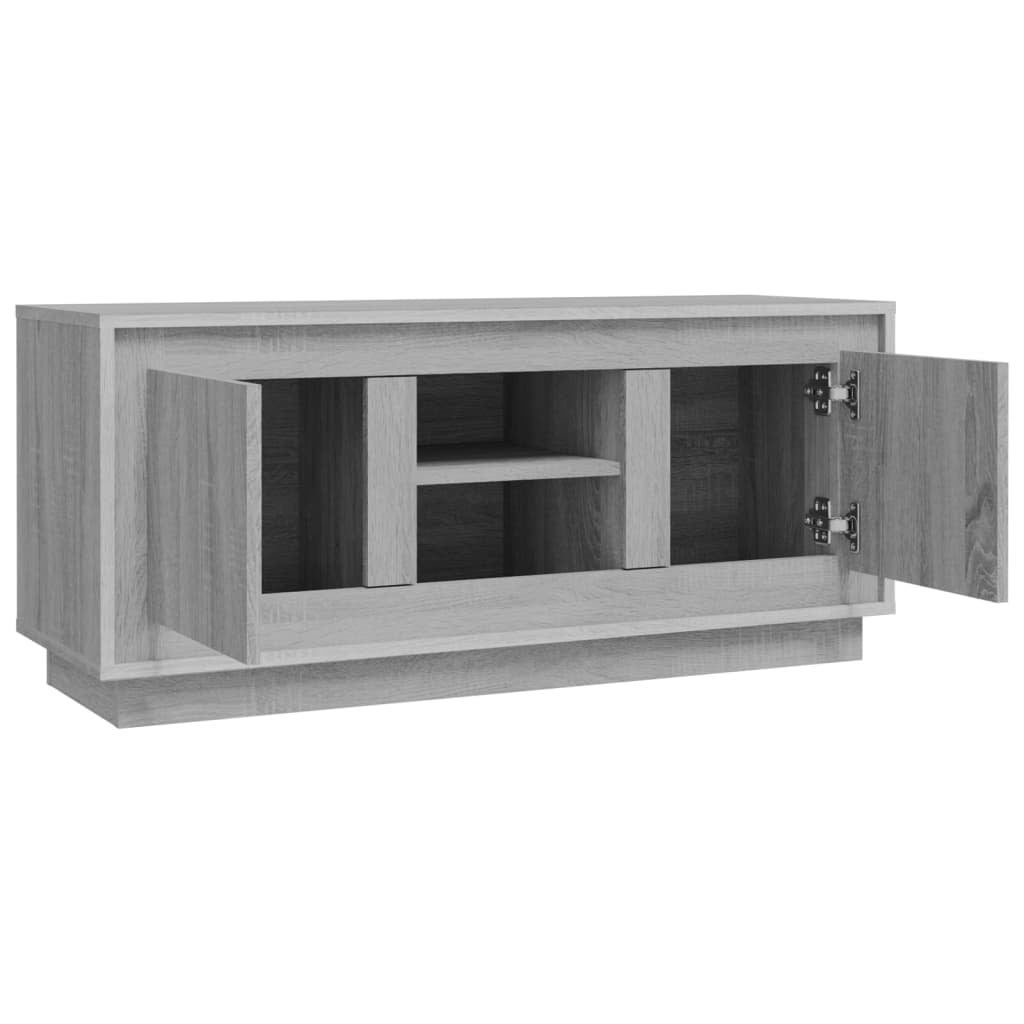 Meuble TV sonoma gris 102x35x45 bois d'ingénierie - 7