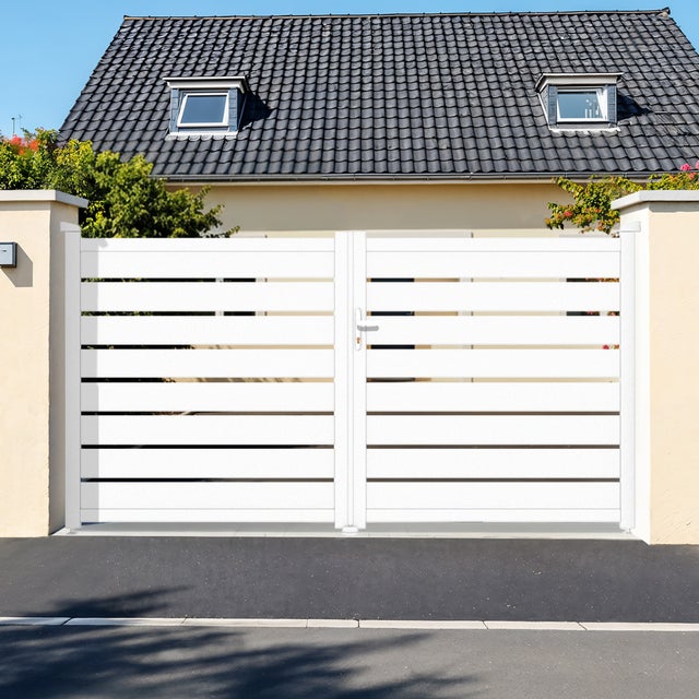 Portail battant 3m VOGEL H.160 aluminium blanc
