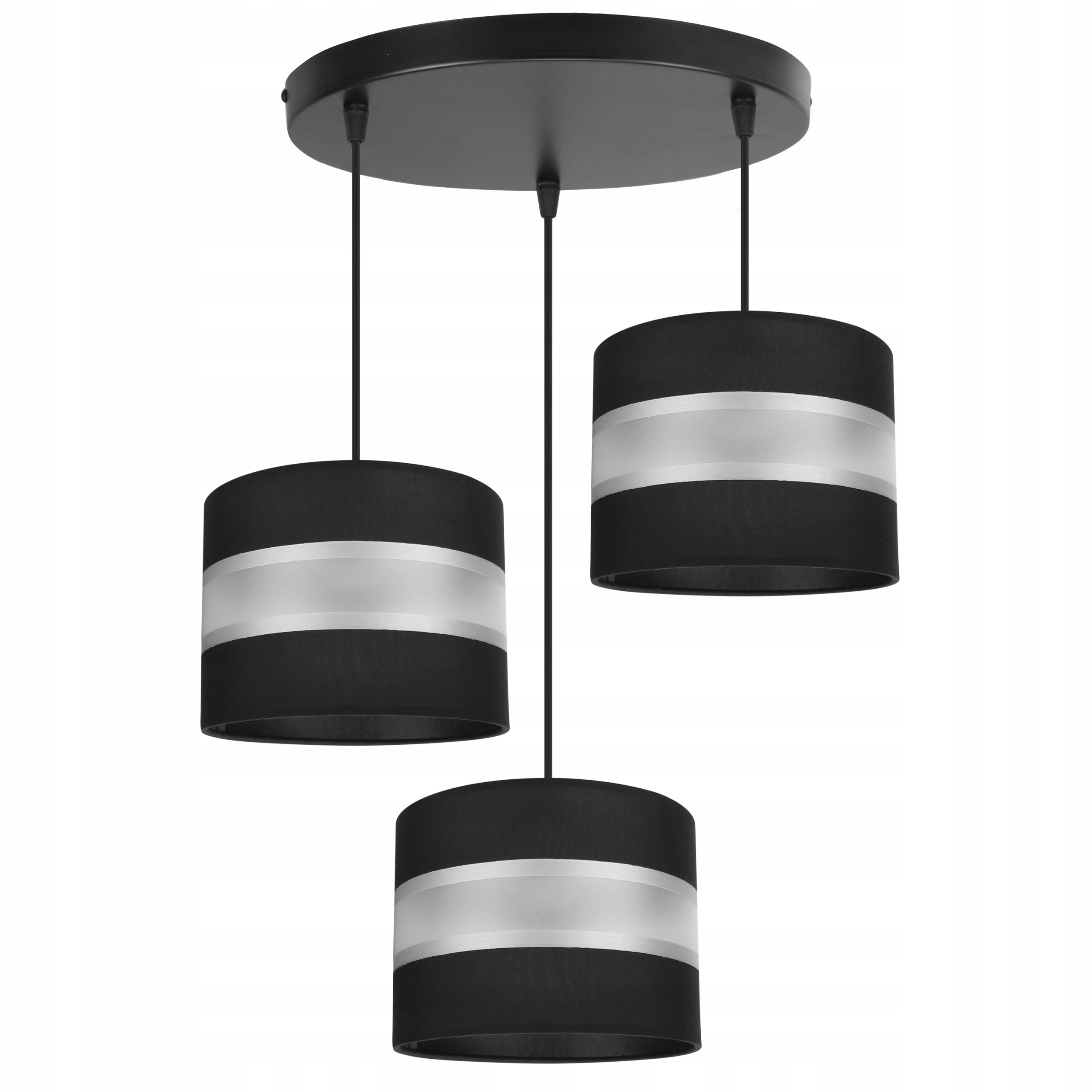 Lampa sufitowa wisząca Elegance boho 3xE27 abażur walec czarny Light Home LH