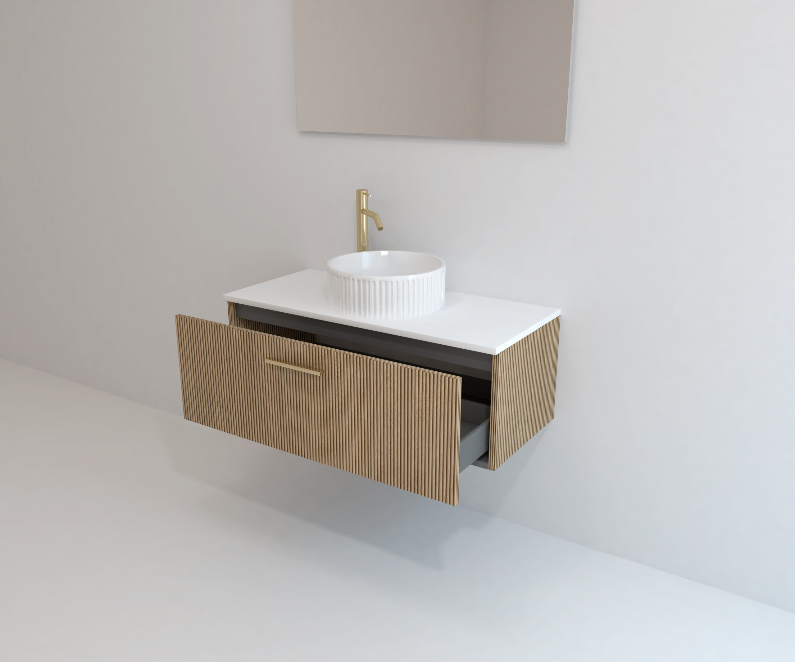 Ensemble de meubles de salle de bain Avantarea VENCE, Alcatraz, 100 cm + vasque - 5