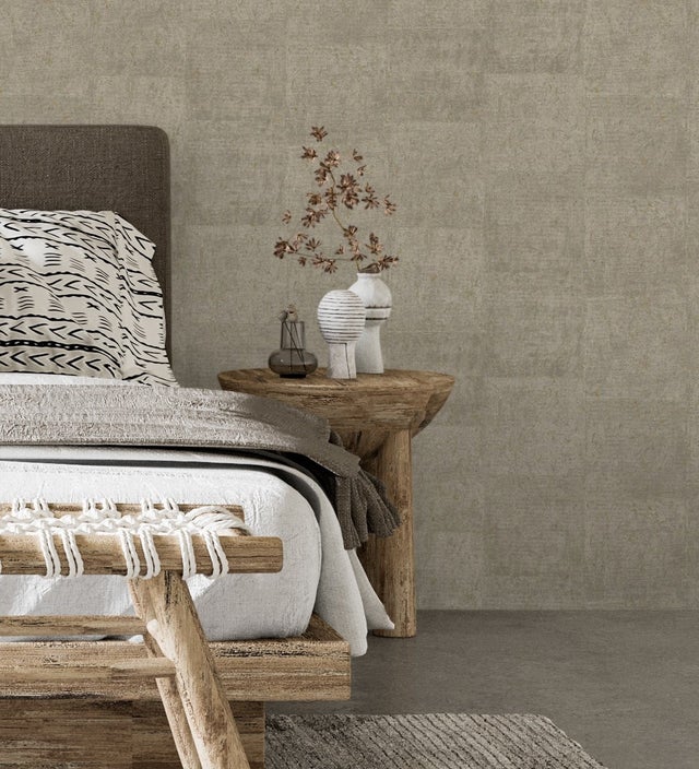 Papier peint lessivable vinyle petites plaques de liège texturé en relief - Padova 679367 de GAULAN - Rouleaux de 10 m x 0,53 m