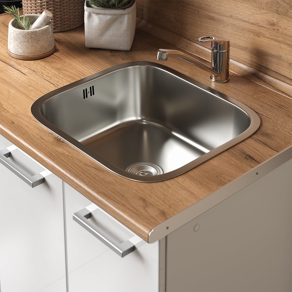 Vicco Pojedyncza kuchnia R-Line, Biały wysoki połysk/biały, 160 cm z szafką pod piekarnik i zlewem bez BL - 3