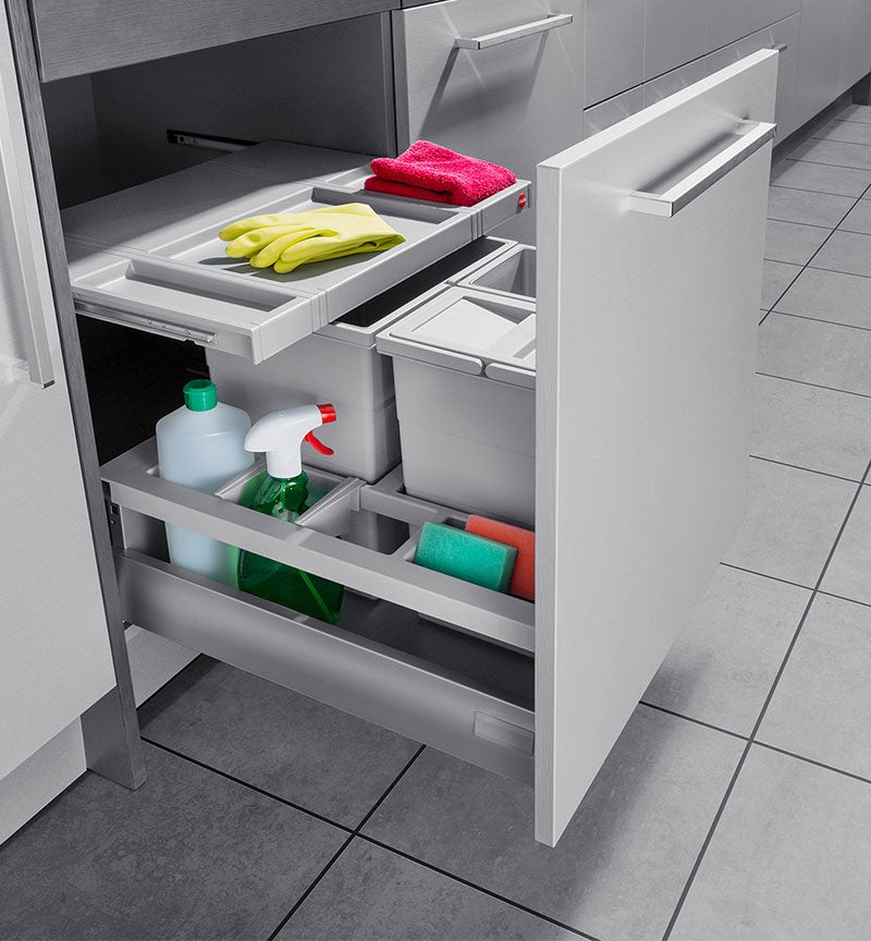 Poubelle de cuisine encastrable pour meuble coulissant 30L Hailo Separato K 600 - 2