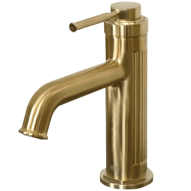 Art Deco Bateria umywalkowa retro niska szczotkowane złoto