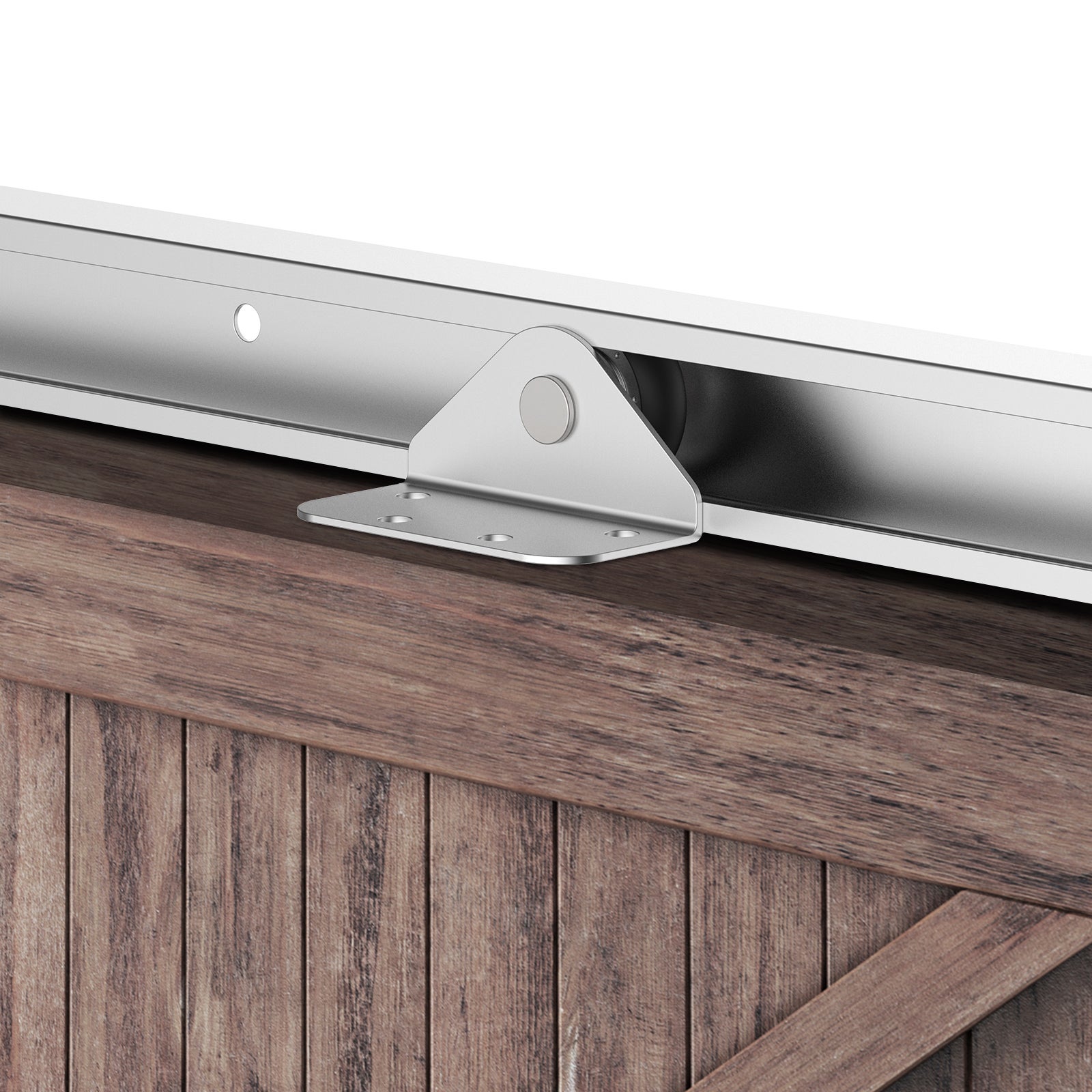 Herraje para Puerta Corredera 186 cm HOMCOM Plata - 4