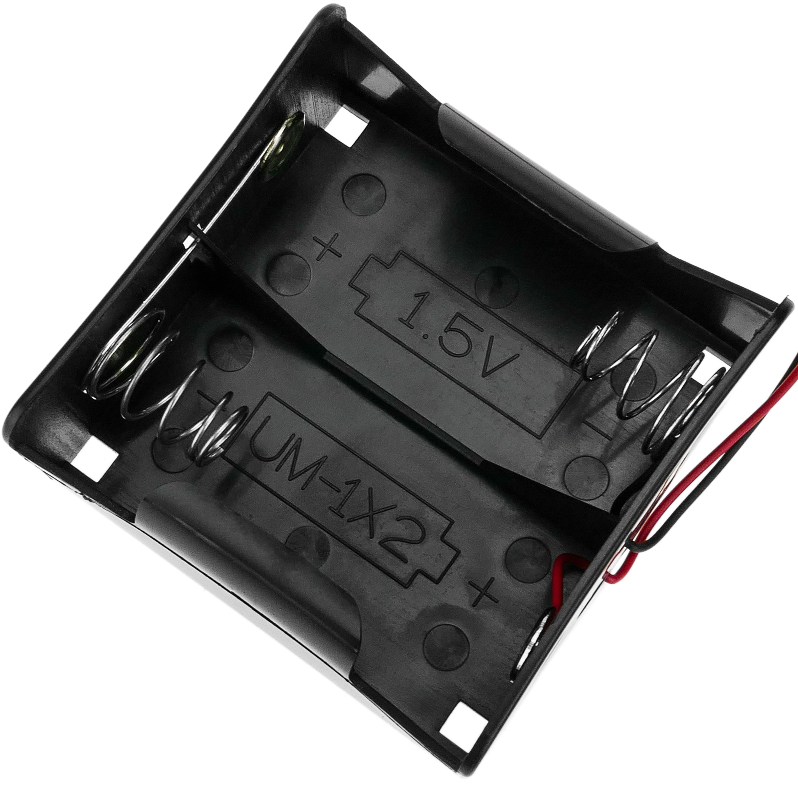 Battery compartment. Porte-pile plat pour 2 piles D LR20 R20 1.5V C C - 2
