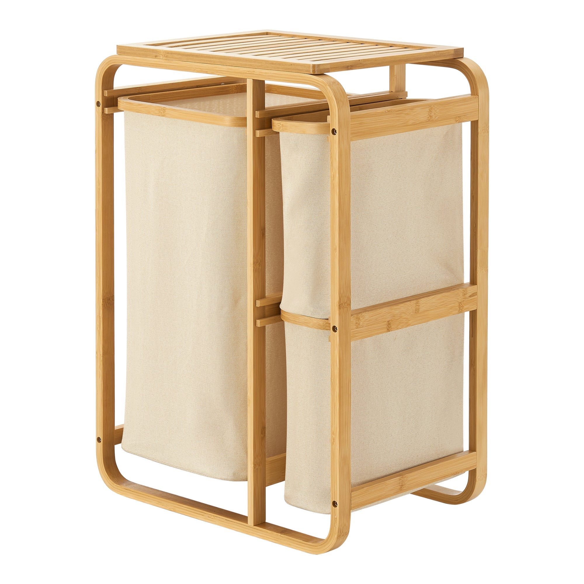 Cesta de ropa de bambú 71 x 50 x 33 cm beige natural 03_0010215