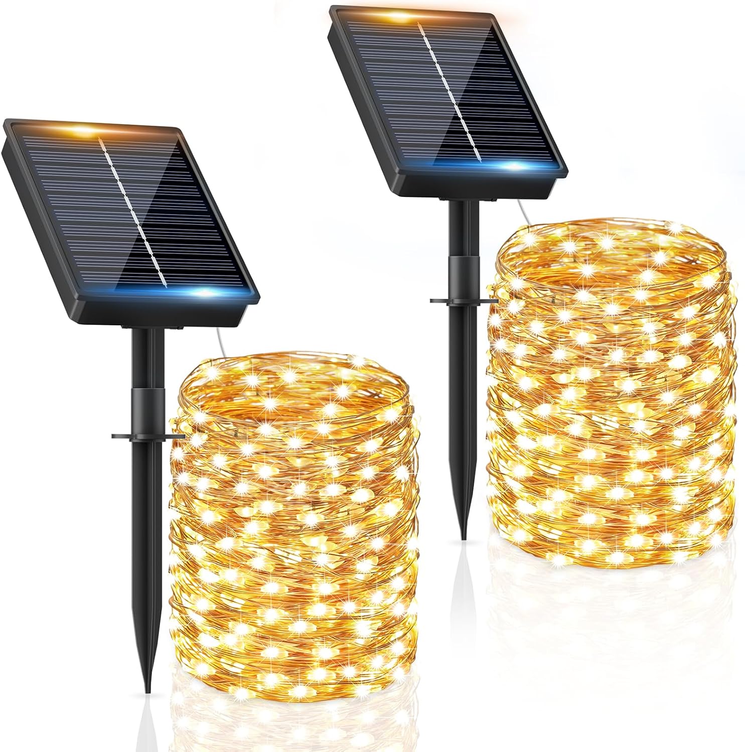 Guirlande Lumineuse Solaire Extérieure Wisdom Line - 13 M, 100 LED, 8 Modes, étanche IP65, Blanc Chaud Décoration Terrasse Balcon Guirlande Lumineuse Solaire Extérieure Wisdom Line - 13 M, 100 LED, 8 Modes, étanche IP65, Blanc Chaud Décoration Terrasse Balcon